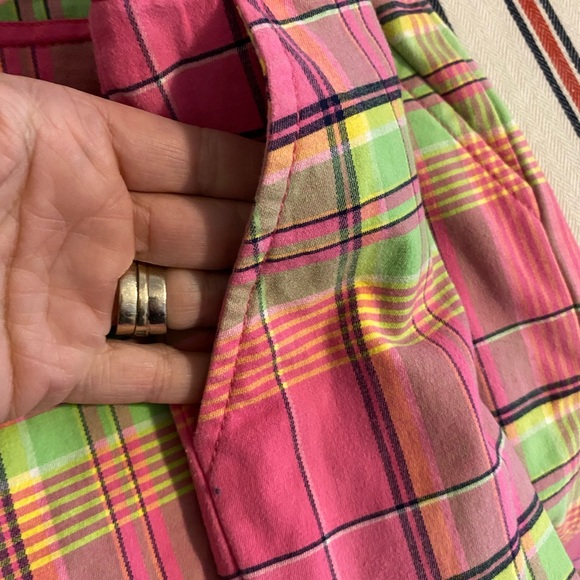 Lilly Pulitzer size 10 Palm Beach Fit pink plaid - Picture 7 of 8